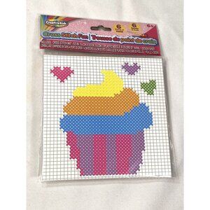 creative kids cross stitch craft kit 5.5X5.5 inch CUPCAKE